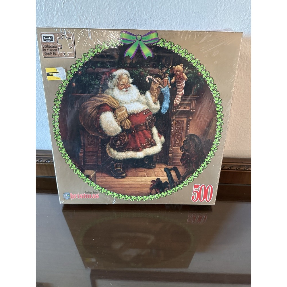 RoseArt 500 Piece Corkboard  Jig Saw Puzzle - "The Night‎ Before Christmas"